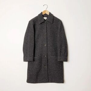 J Crew Vintage 90s Boiled Wool Jacket / Dark Gray Driving Jacket / Size PL‎